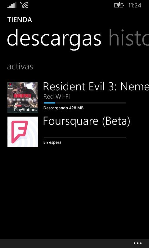 Descargando Resident Evil 3 en Windows Phone