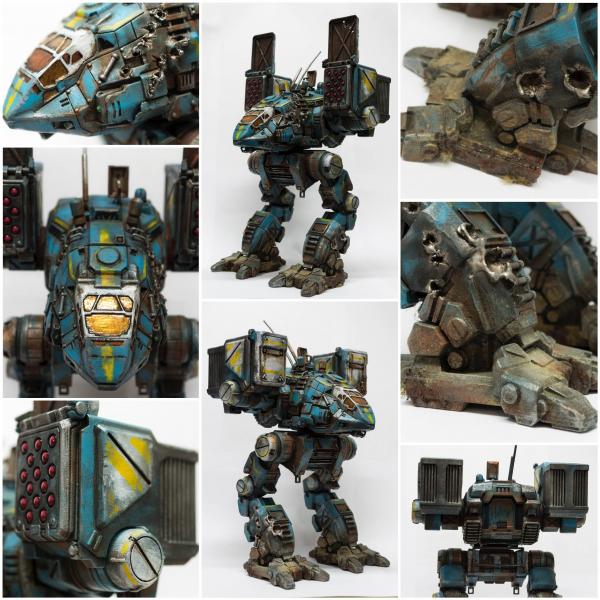 3D printed and painted MechWarrior 3D create