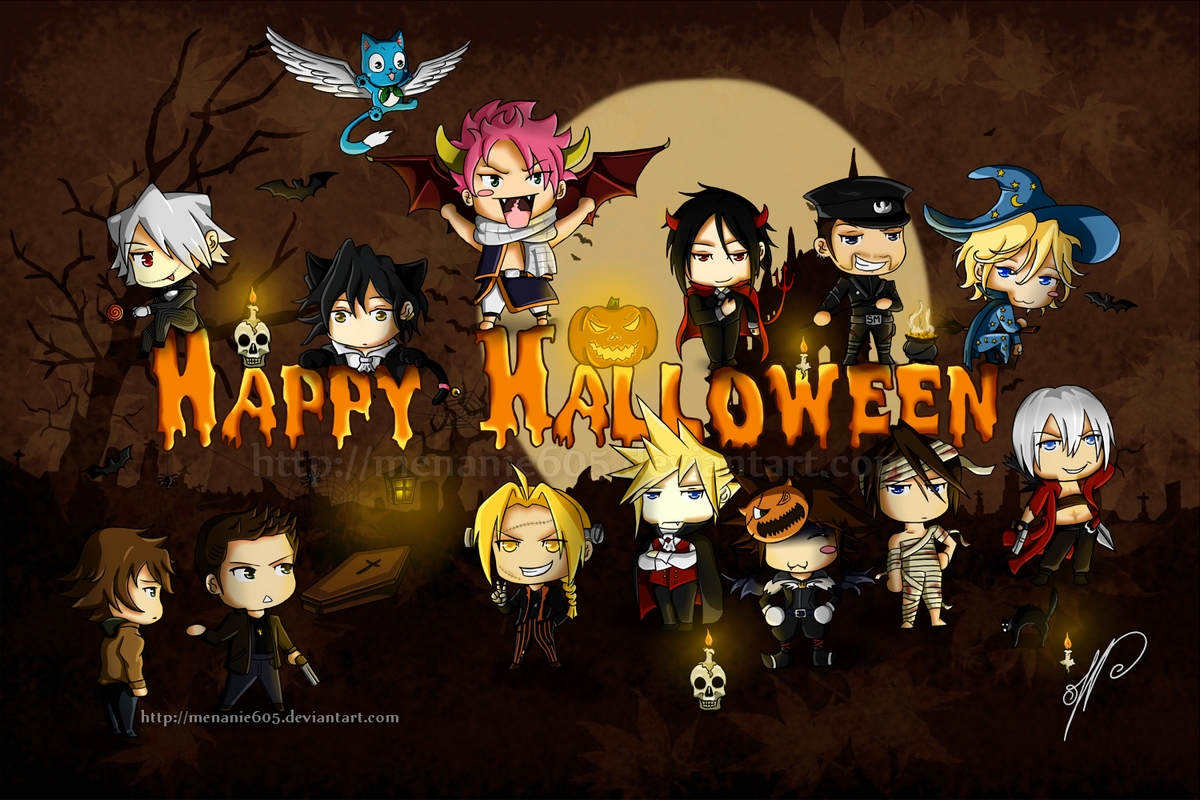 Resultado de imagem para feliz halloween anime