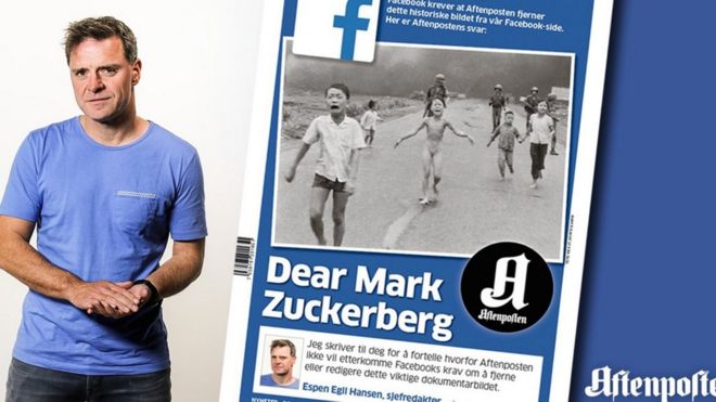 Fúria sobre a censura Facebook 'Napalm girl'