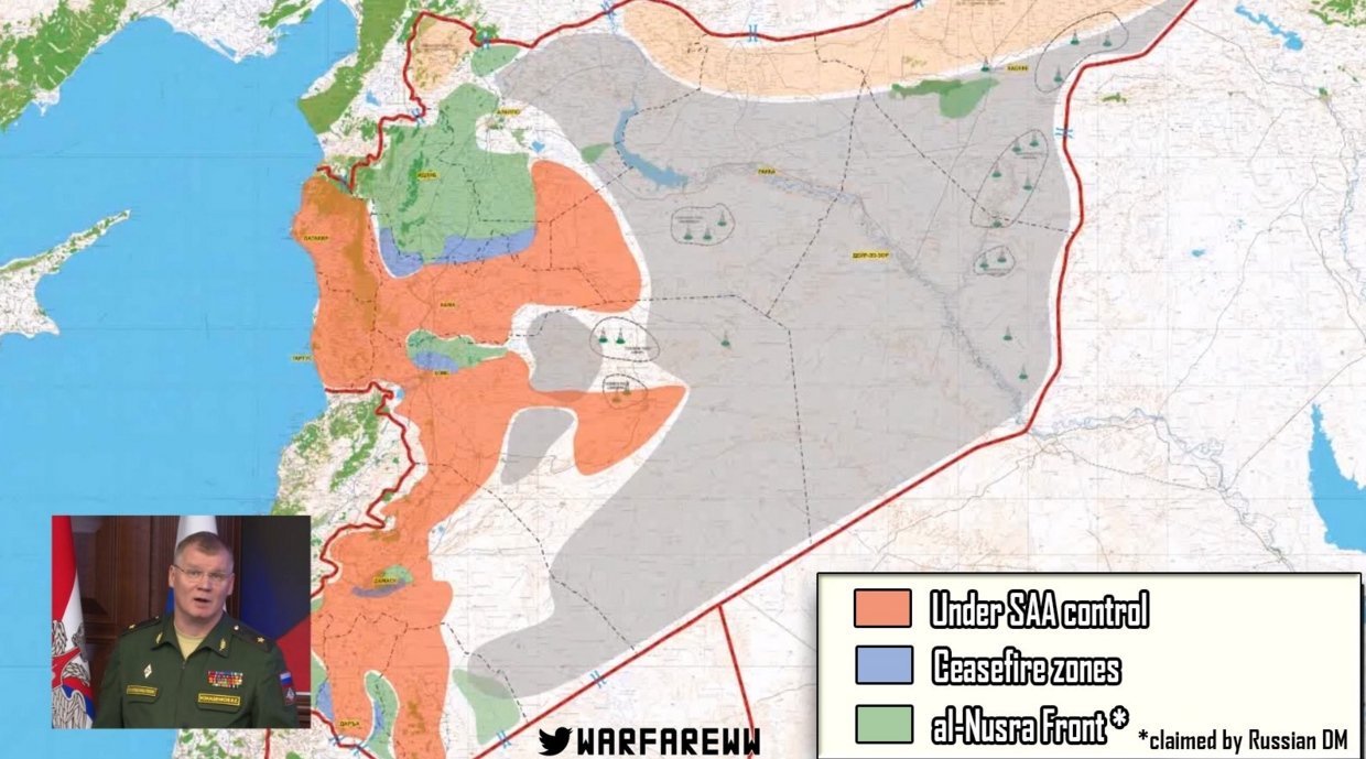 Карта подконтрольных территорий в сирии